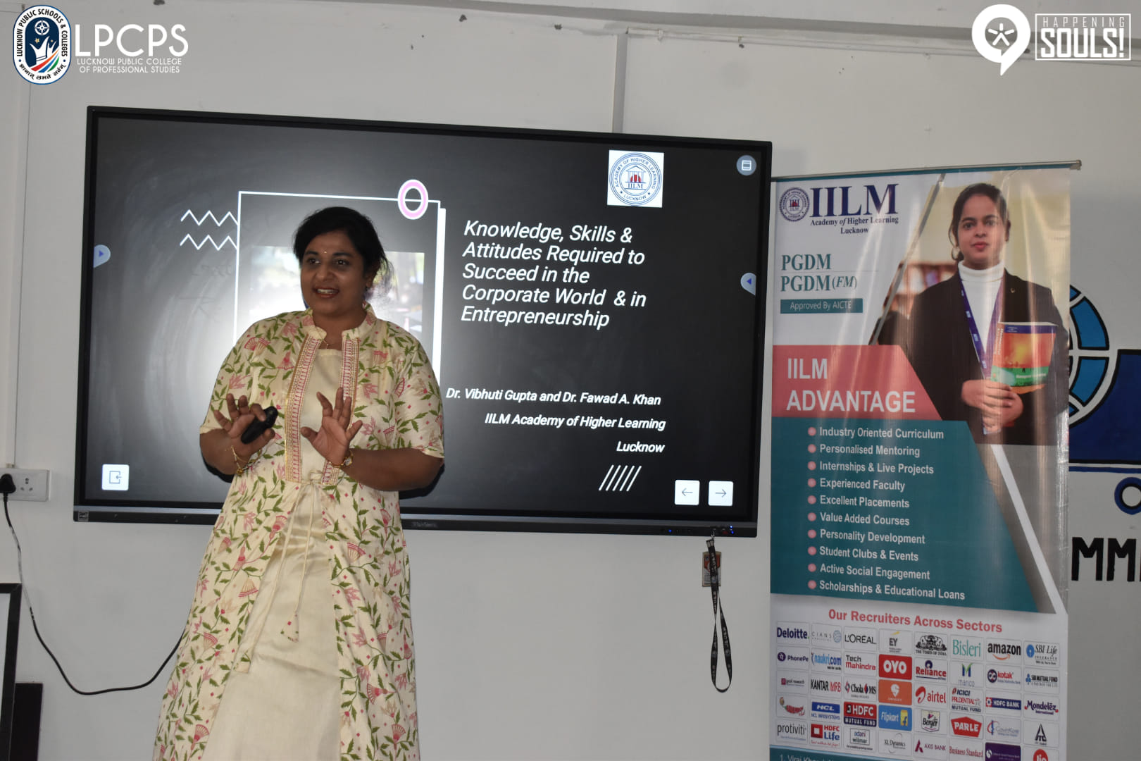 a Session on 'Knowledge, skills and attitude required to succeed in the Corporate World and in Entrepreneurship'